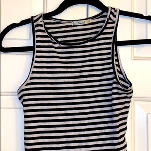 Cute black and white striped tank